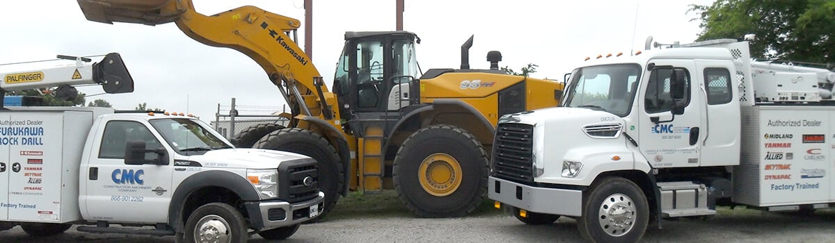 CMC service trucks with Kawasaki wheel loader
